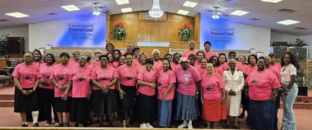 The Wise Women of Lakeview gathered at the front of the sanctuary